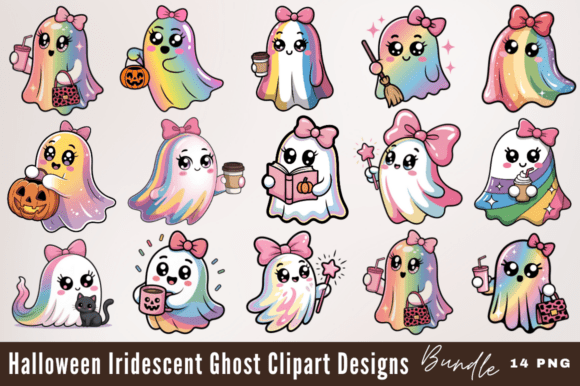Download Halloween Iridescent Ghost Clipart PNG - Clipart Collection