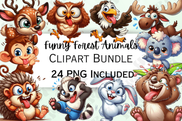 Download Funny Cartoon Forest Animals Clipart - Clipart Collection
