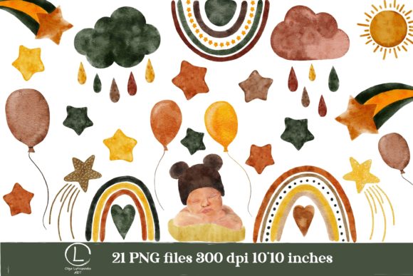 Download Watercolor Boho Baby Clipart - Clipart Collection