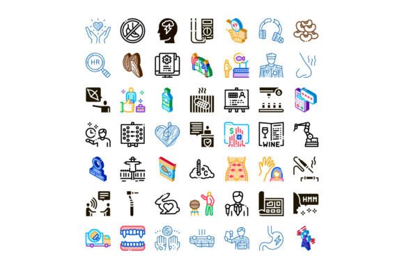 Download Collection of Diverse Abstract Icons Rep - Collection Collection
