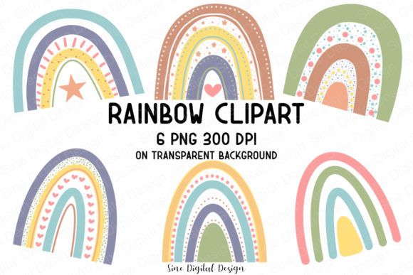 Download Pastel Rainbow Clipart Designs - Clipart Collection