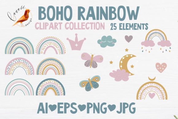 Download Boho Rainbow Baby Clipart Collection - Clipart Collection
