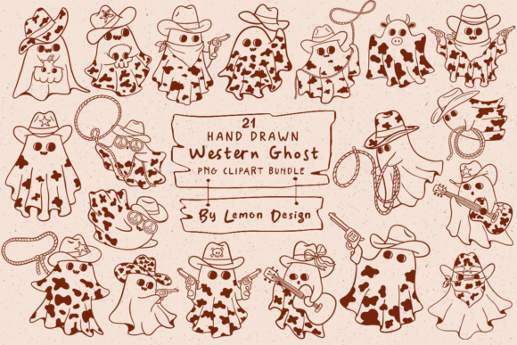 Download Hand Drawn Western Ghost Clipart Bundle - Bundle Collection