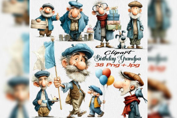 Download Birthday Grandpa Clipart PNG Bundle - Bundle Collection