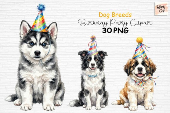 Download Dog Breeds Birthday Party Clipart PNG - Clipart Collection