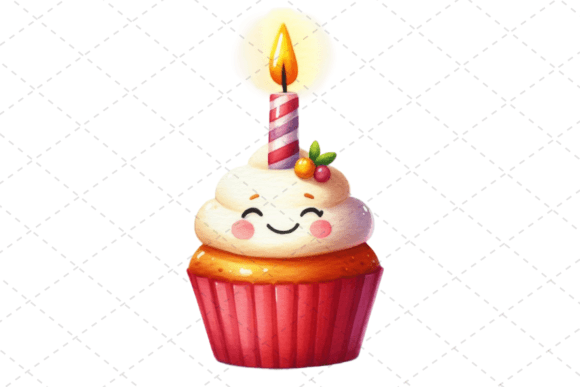 Download Birthday Cupcake Watercolor Clipart - Clipart Collection