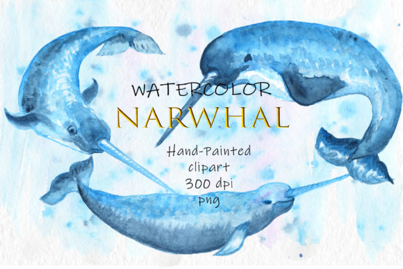 Download Watercolor Clipart Animals Narwhal Cute - Clipart Collection