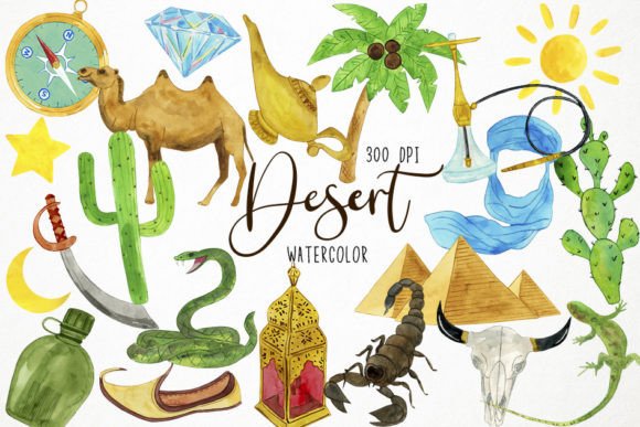 Download Watercolor Desert Clipart, Arabian - Clipart Collection