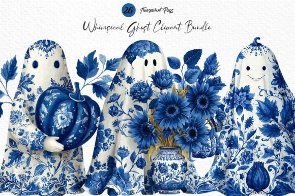 Download Whimsical Ghost Clipart PNG Bundle - Bundle Collection