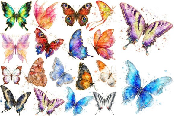 Download Alcohol Ink Butterfly Clipart Bundle - Bundle Collection
