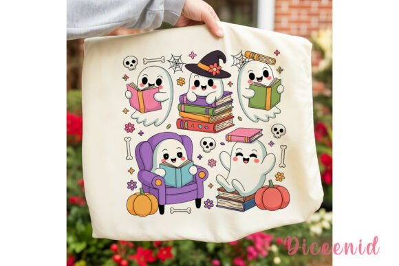 Download Cute Spooky Ghosts Reading PNG Clipart - Clipart Collection