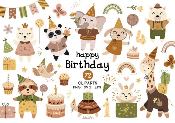 Download Boho Happy Birthday Clipart - Clipart Collection