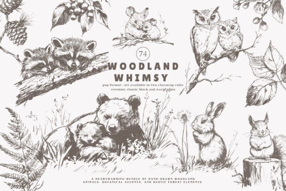Download Woodland Clipart Forest Animals Huge Set - Clipart Collection