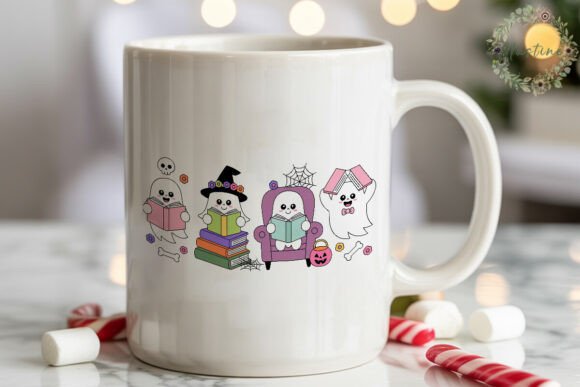 Download Cute Spooky Ghosts Reading PNG Clipart - Clipart Collection