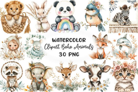 Download Boho Baby Clipart Boho Animals - Clipart Collection