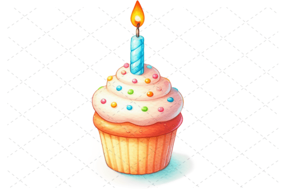 Download Birthday Cupcake Watercolor Clipart - Clipart Collection
