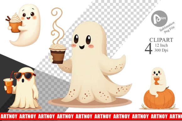 Download Boho Pumpkin Ghosts Clipart - Clipart Collection