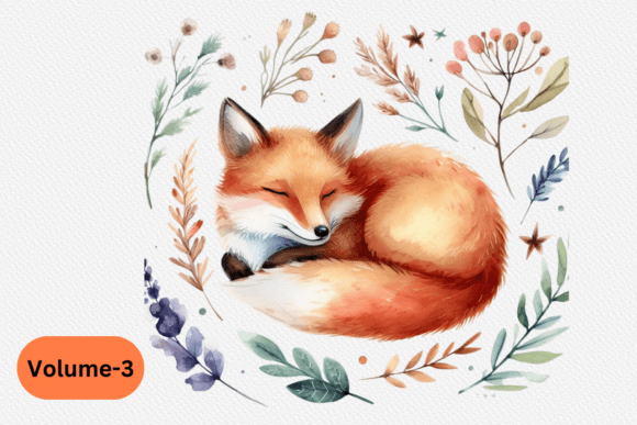 Download Watercolor Fox Clipart PNG Volume –3 - Clipart Collection