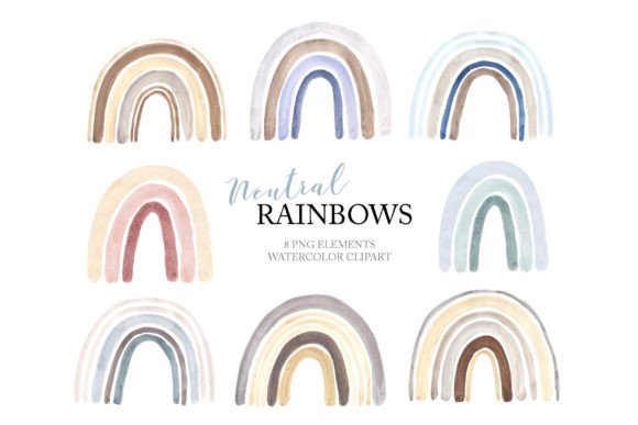 Download Watercolor Neutra Pastel Rainbow Clipart - Clipart Collection