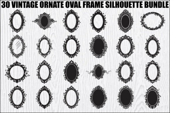Download Vintage Ornate Oval Frame Bundle - Bundle Collection