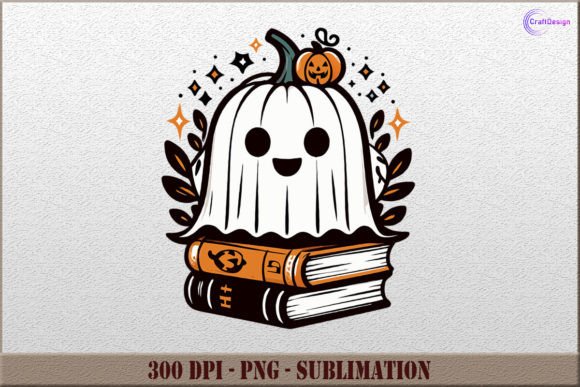 Download Cute Ghost Bookish PNG Halloween Clipart - Clipart Collection
