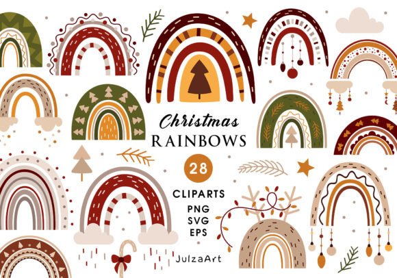 Download Christmas Rainbow Clipart, Rainbow Svg - Clipart Collection