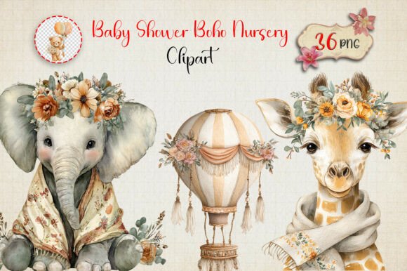 Download Baby Shower Boho Nursery Clipart - Clipart Collection