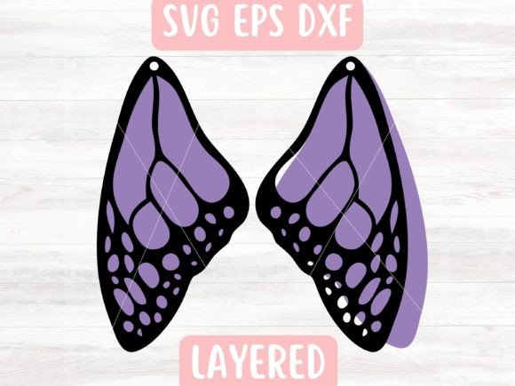 Download Butterfly Wing Earring SVG Cut File - Wing Collection