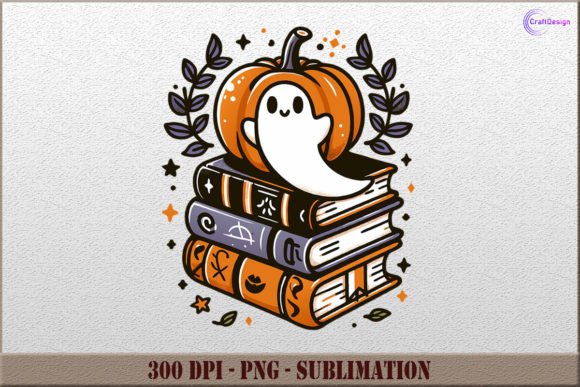 Download Cute Ghost Bookish PNG Halloween Clipart - Clipart Collection