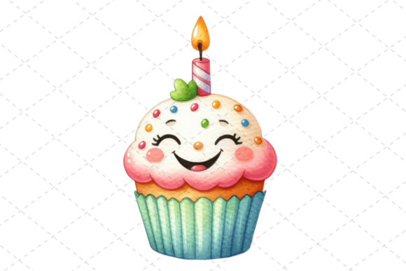 Download Birthday Cupcake Watercolor Clipart - Clipart Collection