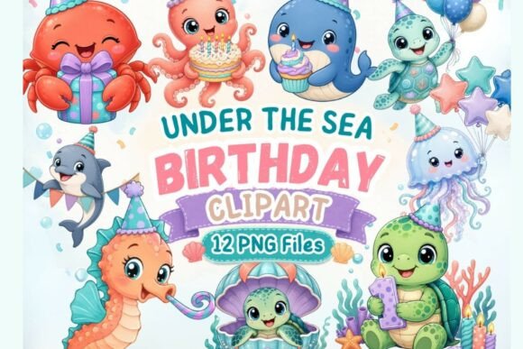 Download Under the Sea Birthday Clipart PNG - Clipart Collection