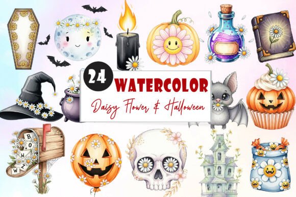 Download Daisy Flower &amp; Halloween Clipart - Clipart Collection