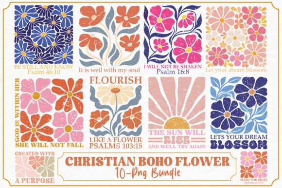 Download Christian Boho Flower Png Bundle - Bundle Collection