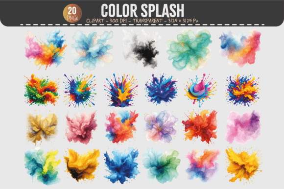 Download Color Splash Clipart – 20 PNGs - Clipart Collection
