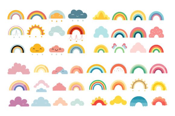 Download Pastel Rainbow Clipart,Boho Rainbow Svg - Clipart Collection