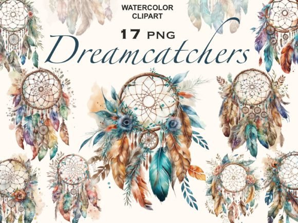 Download Boho Dreamcatcher, Watercolor Clipart - Clipart Collection