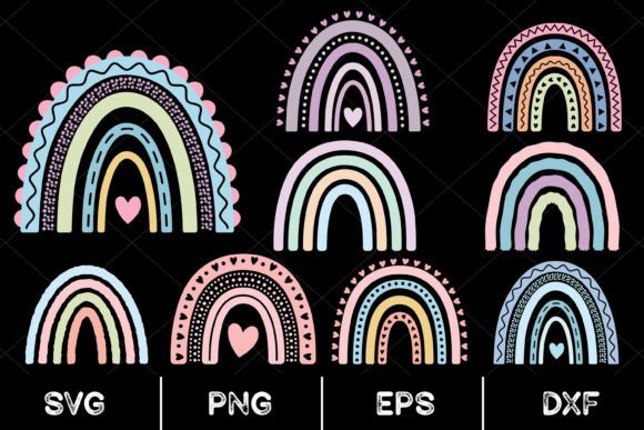 Download Pastel Rainbow Clipart Set - Pastel, Svg - Clipart Collection