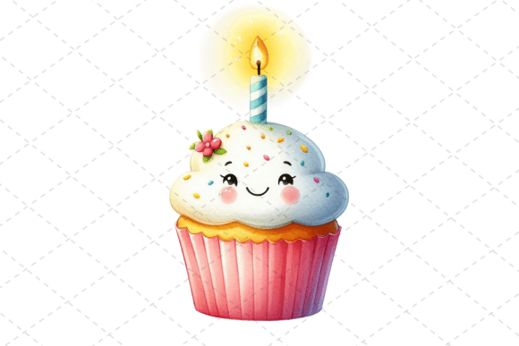 Download Birthday Cupcake Watercolor Clipart - Clipart Collection