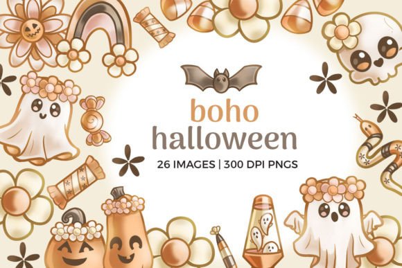 Download Boho Halloween Clipart - Clipart Collection