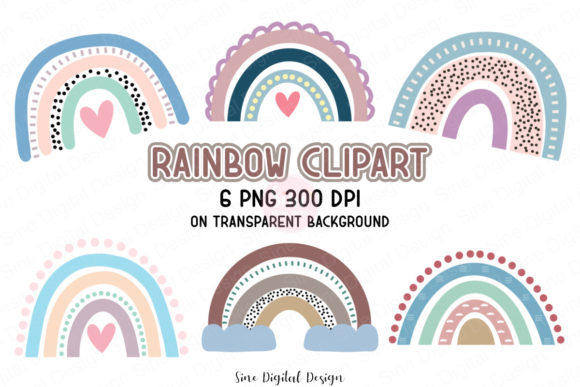 Download Pastel Rainbow Clipart Designs - Clipart Collection