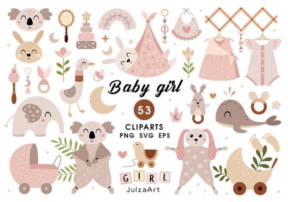 Download Newborn Baby Girl Clipart, It's a Girl - Clipart Collection