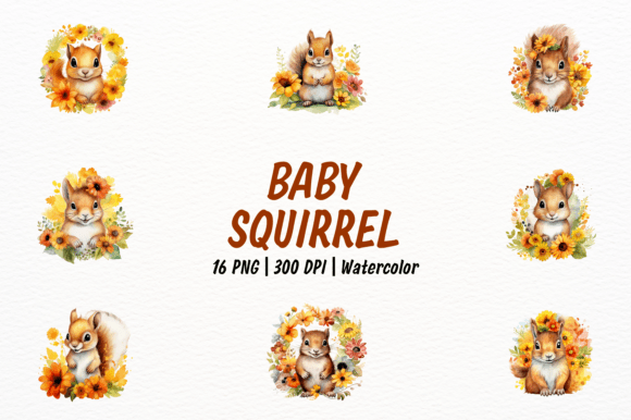 Download Cute Rainbow Baby Squirrel Clipart - Clipart Collection