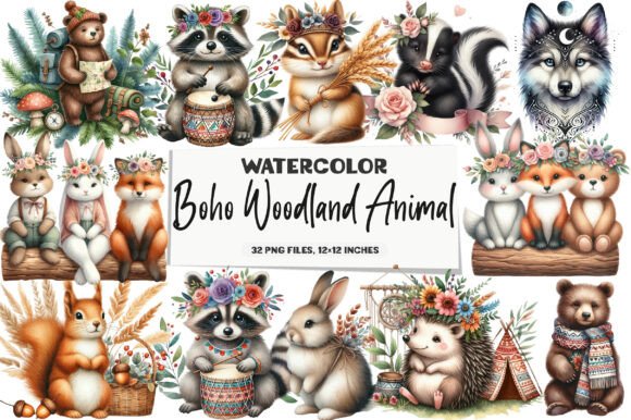 Download Boho Woodland Animal Clipart - Clipart Collection