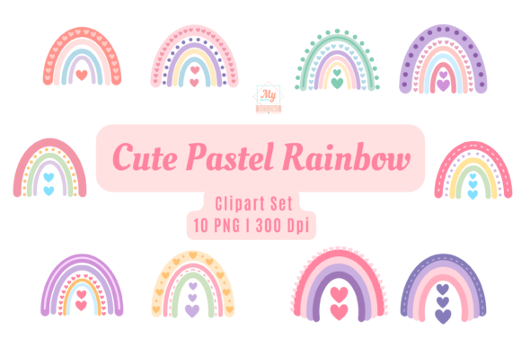 Download Cute Pastel Rainbow ClipArt - Clipart Collection