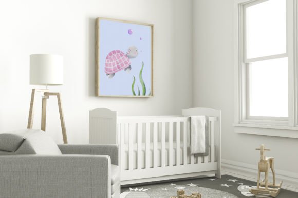 Download Pink Sea Turtle Nursery Wall Art - Premium Resources