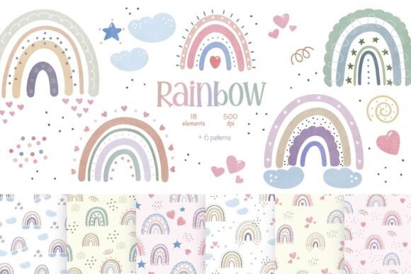 Download Watercolor Pastel Rainbow Clipart - Clipart Collection