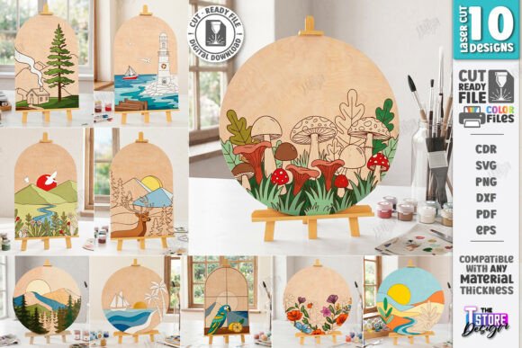 Download Paint by Numbers Laser Cut Bundle | CNC - Bundle Collection