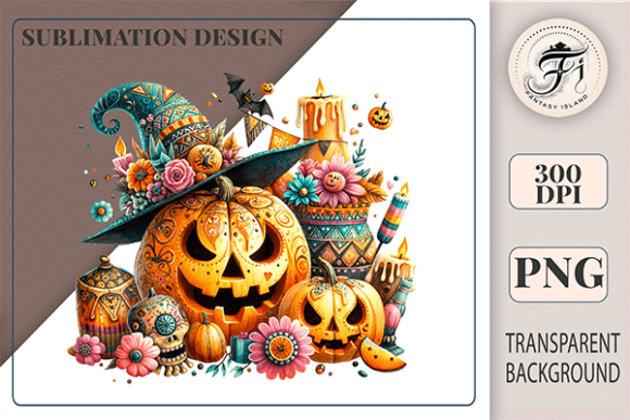 Download Boho Halloween Pumpkin Clipart Witch Hat - Clipart Collection