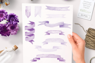 Download Purple Watercolor Banners and Header Clipart Graphics - Clipart Collection