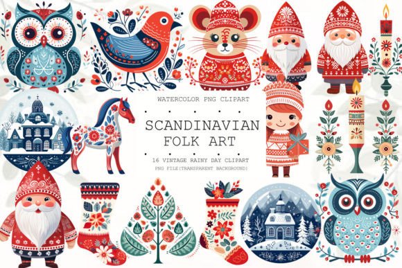 Download Christmas Scandinavian Folk Art Bundle - Bundle Collection